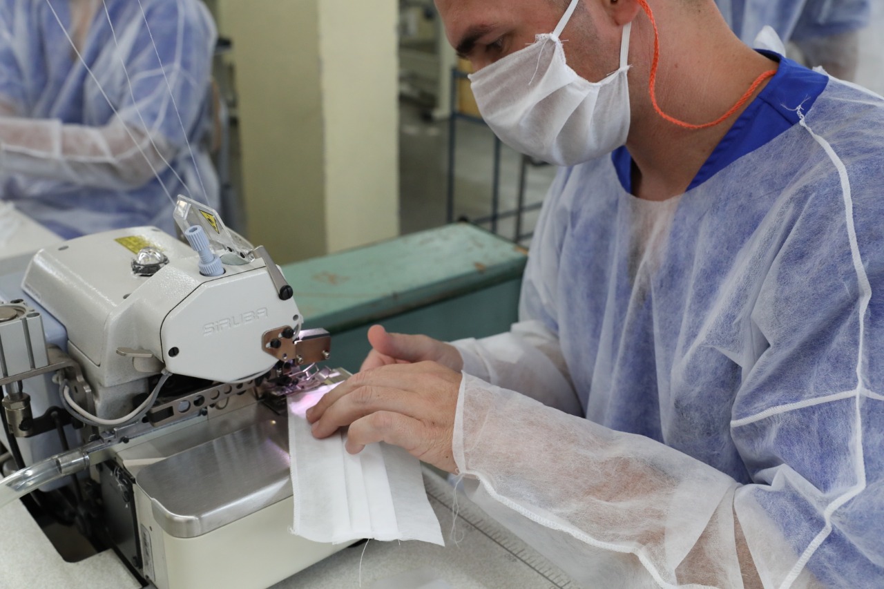 Presos atingem marca de 6 milhões de máscaras produzidas contra a Covid-19
