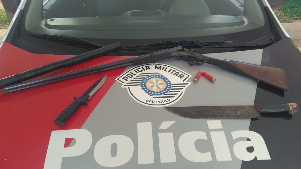 Polícia Militar  prende homem por porte ilegal de arma de fogo em Rancharia