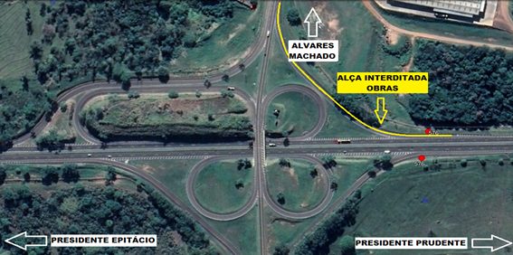 Acesso a Alvares Machado terá interdição para obras