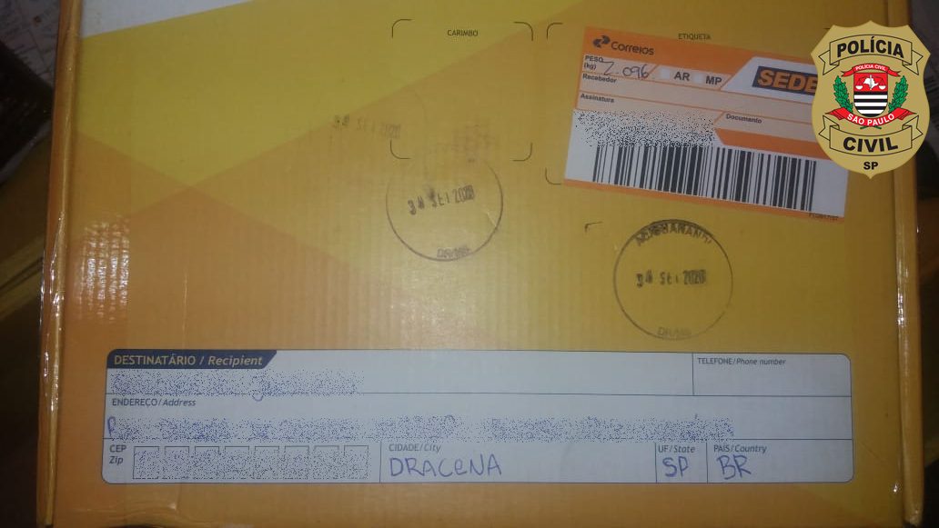 Polícia Civil prende homem que recebia drogas via serviço postal dos Correios em Dracena