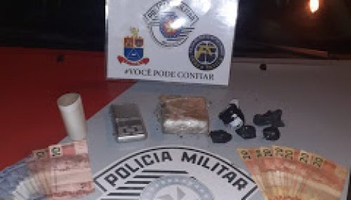 Policia Militar apreende em flagrante adolescente em Dracena por ato infracional de tráfico de drogas e muito material que foi recebido em forma de pagamento de droga