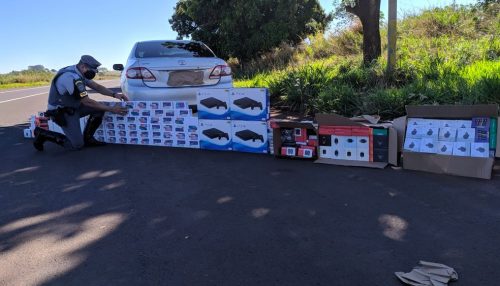 Produtos eletrônicos oriundos do Paraguai são apreendidos durante operação da Polícia Rodoviária