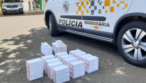 Polícia Rodoviária apreende quase 60 celulares contrabandeados em porta-malas de veículo em Tupi Paulista