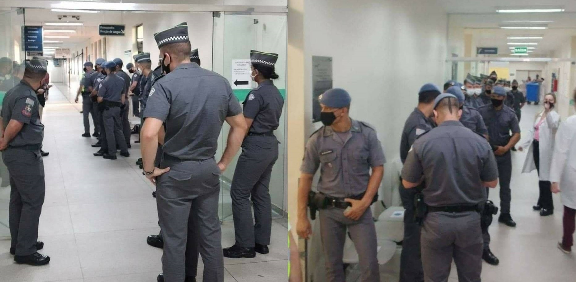 Policiais Militares doam sangue para as vítimas do acidente de Taguaí