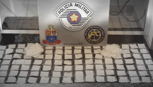 Polícia Militar através da Força Tática apreendem papelotes de cocaína prontos para venda