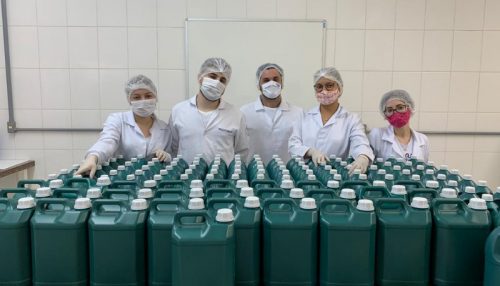 Acadêmicos do curso de Farmácia da UniFAI produzem produtos sanitizantes e higienizantes de prevenção à COVID-19