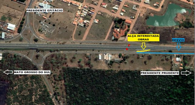 Raposo Tavares terá desvio em Epitácio para obras