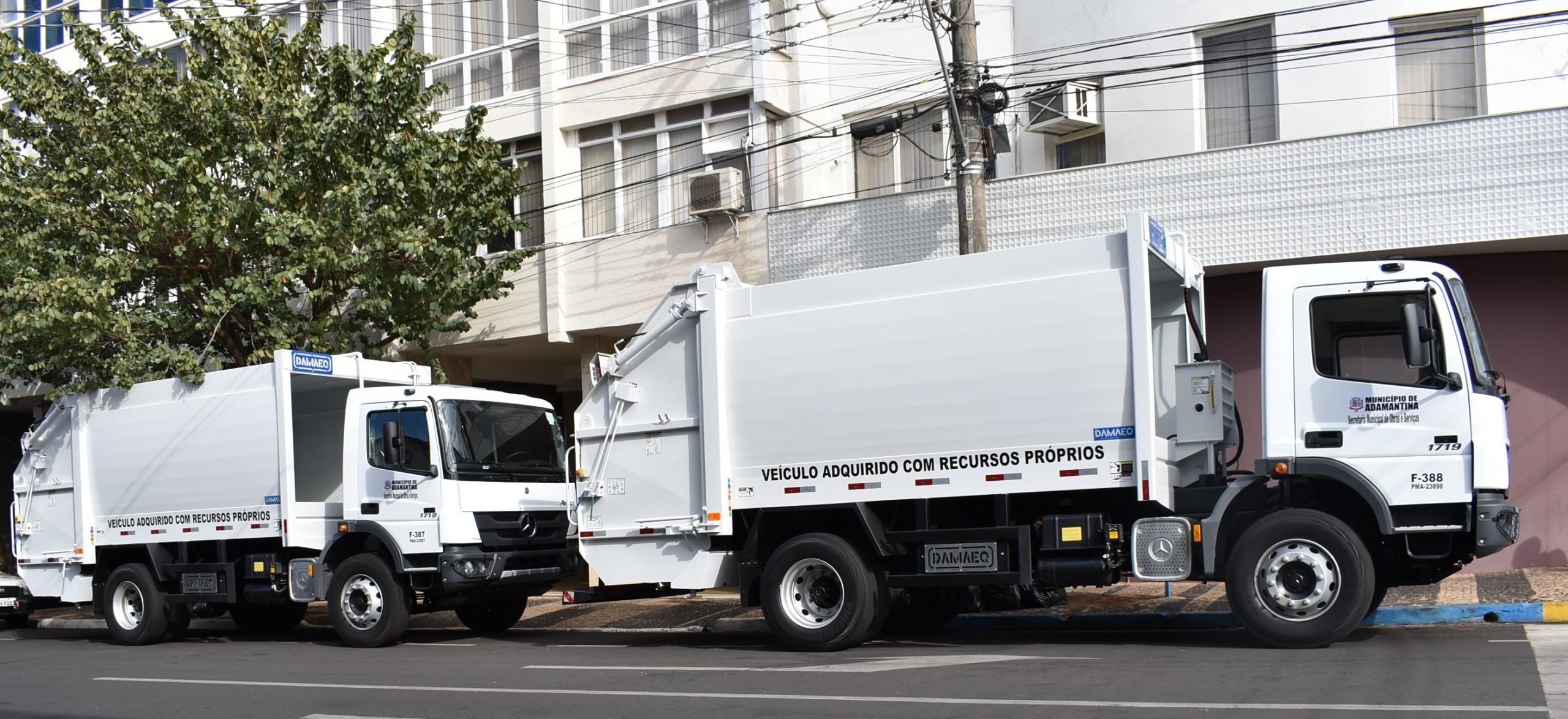 Prefeitura de Adamantina adquire dois caminhões destinados a coleta de lixo
