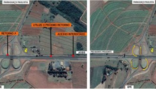 Acesso da SP-270 a Paraguaçu será fechado para obras neste sábado