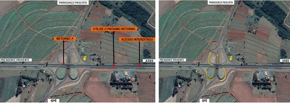 Acesso da SP-270 a Paraguaçu será fechado para obras neste sábado
