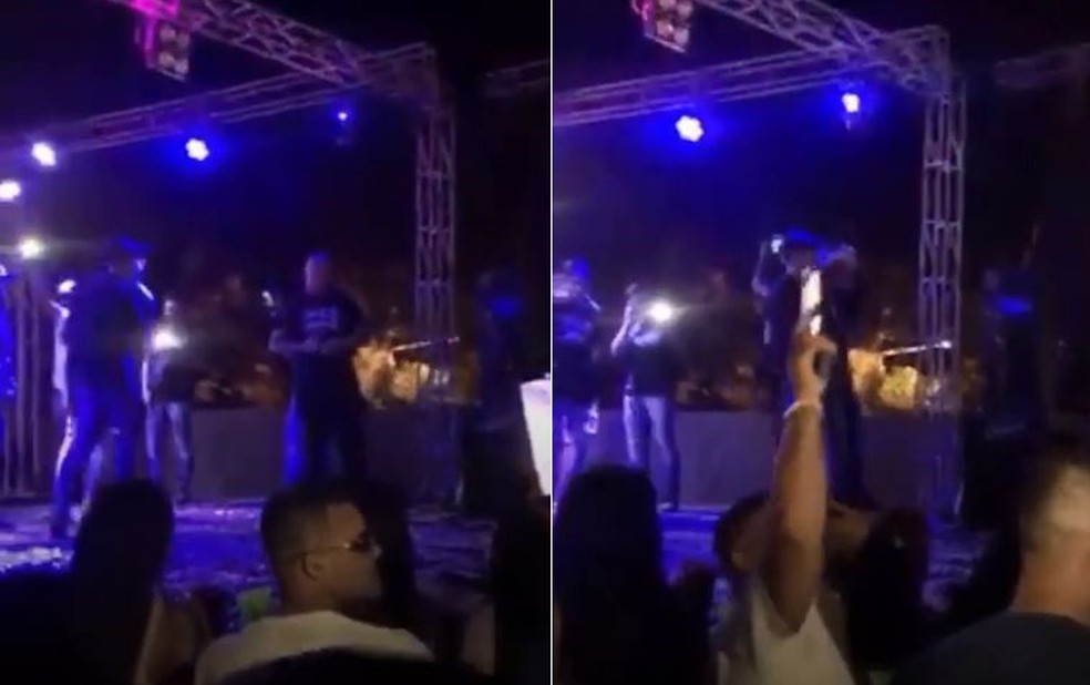 Vídeo registra rapaz com arma em aglomeração de festa no interior de SP