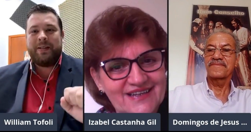 Poesia e música, com o Pe. Domingos e a professora Izabel Castanha