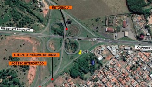 CART interdita acesso à Raposo Tavares para obras em Assis