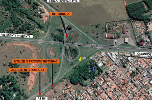 CART interdita acesso à Raposo Tavares para obras em Assis