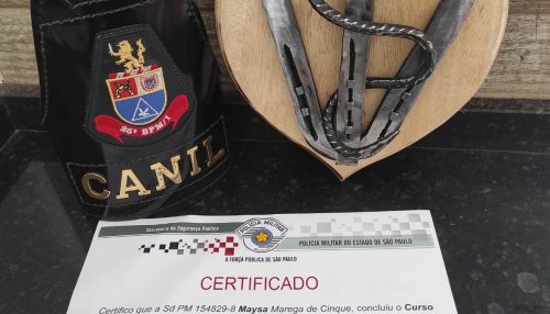 Polícia Militar do Canil do 25BPMI é destaque em Curso em São Paulo obtendo o 1 lugar.