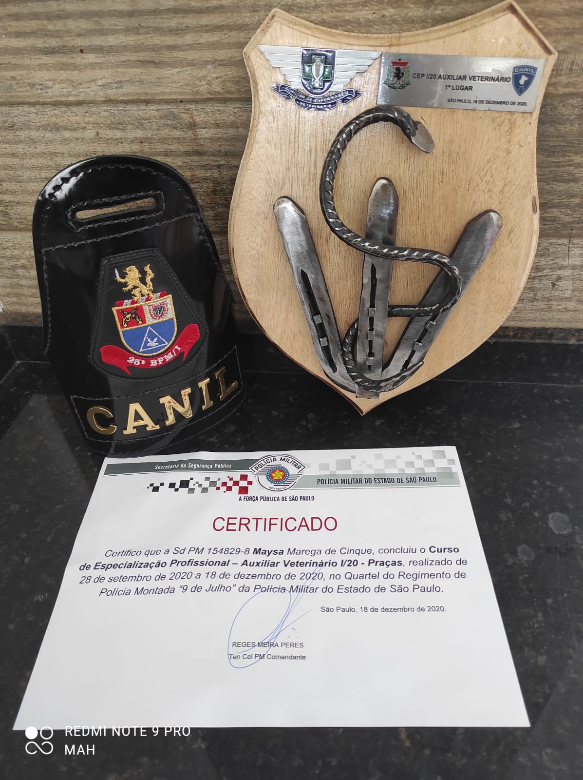 Polícia Militar do Canil do 25BPMI é destaque em Curso em São Paulo obtendo o 1 lugar.