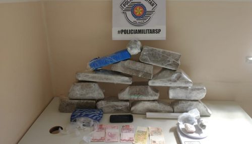 Polícia Militar apreende mais de 9 kg de maconha e casal acaba preso por tráfico