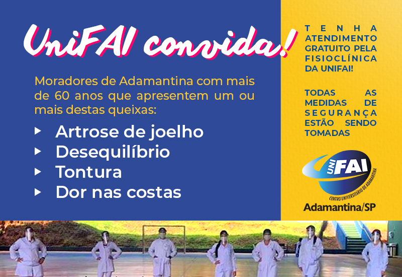 Fisioclínica convida idosos de Adamantina para atendimento gratuito