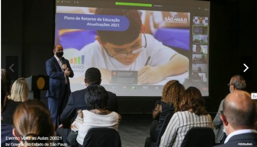 Governo de SP apresenta programa de volta às aulas na rede estadual a 645 prefeitos