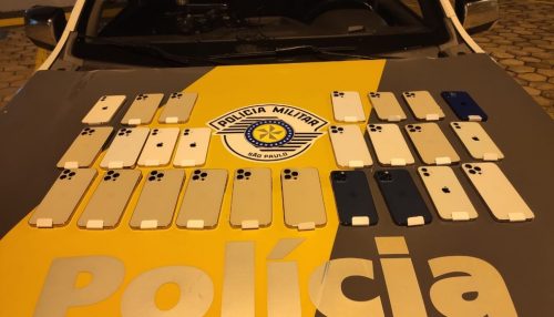 Celulares e diversos eletrônicos sem documentação fiscal são apreendidos pela Polícia Rodoviária