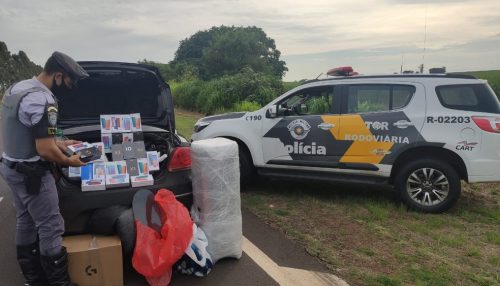 Polícia Rodoviária apreende aparelhos eletrônicos e acessórios de informática oriundos do Paraguai