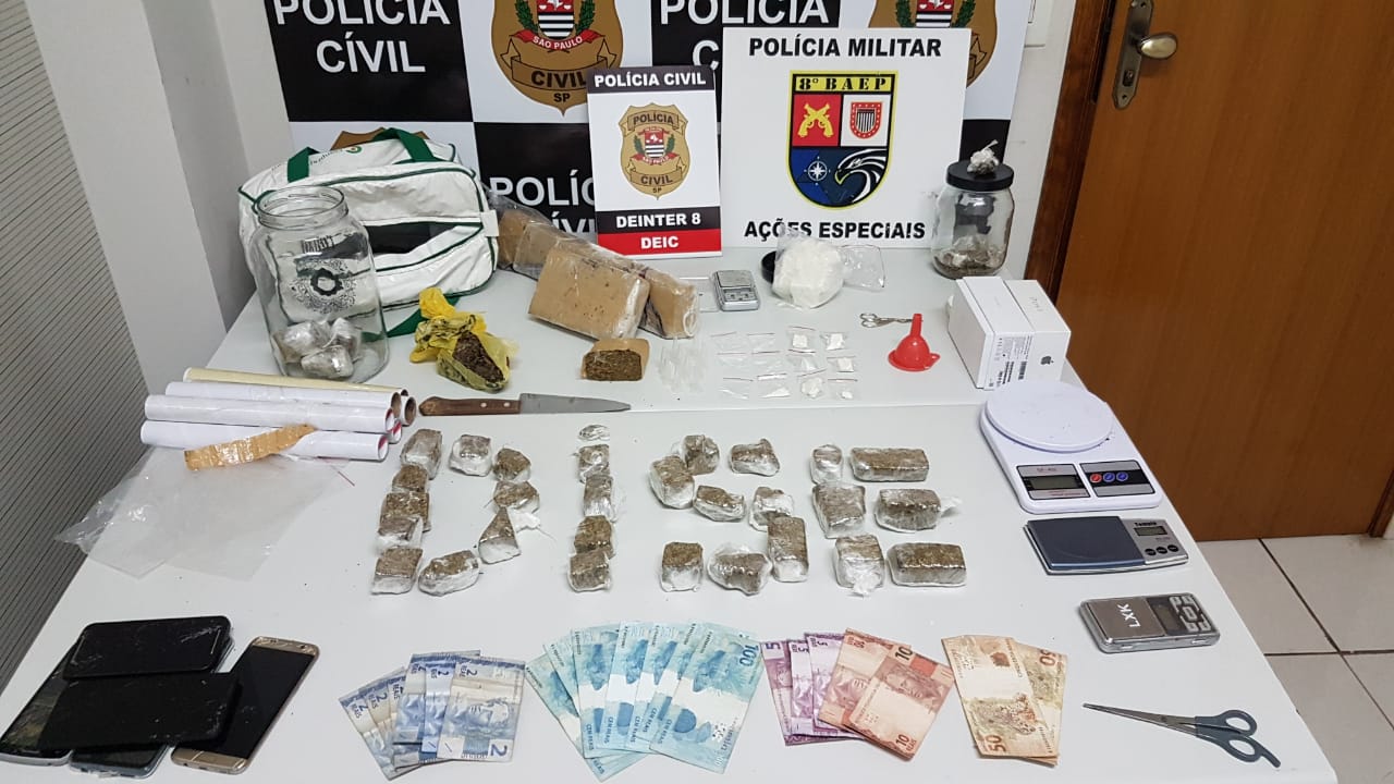 2ª DISE/DEIC prende 3 traficantes na Vila Geni em Presidente Prudente