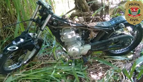 Polícia Civil recupera motocicleta furtada e parcialmente desmontada em Dracena