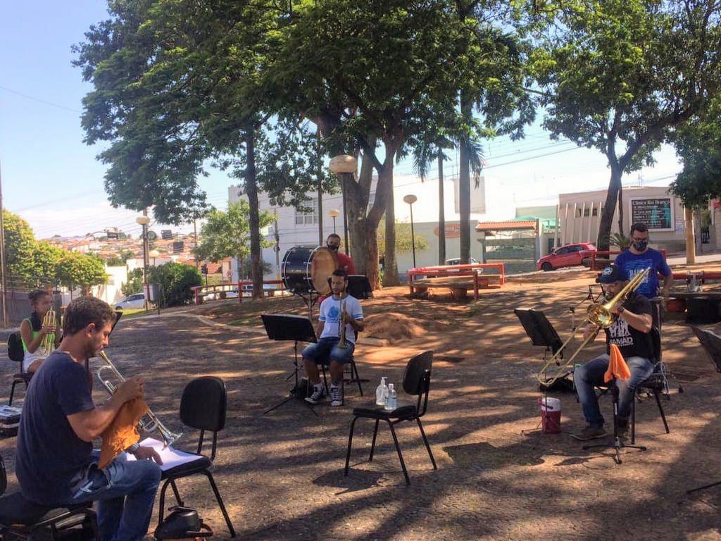 Banda Marcial de Adamantina reinicia atividades presenciais