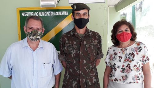 Adamantina recebe visita do chefe do Posto de Recrutamento e Mobilização de Bauru