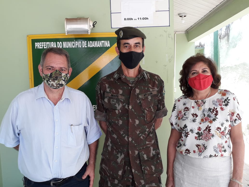 Adamantina recebe visita do chefe do Posto de Recrutamento e Mobilização de Bauru