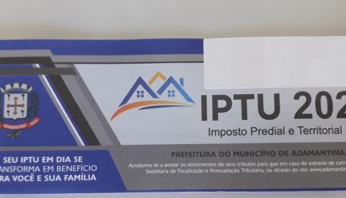 Prefeitura de Adamantina inicia distribuição dos carnês para pagamento do IPTU