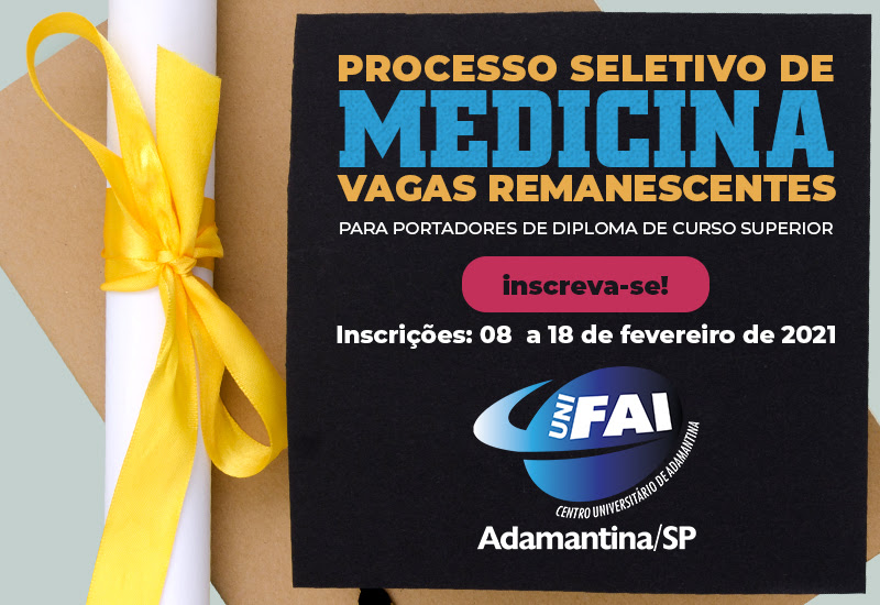 UniFAI abre dez vagas a diplomados para seletivo de ingresso no curso de Medicina