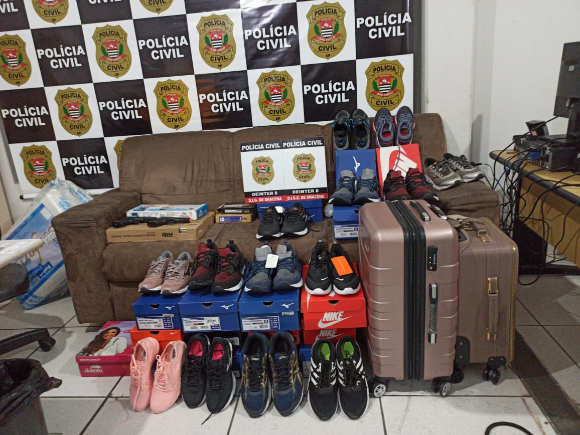Polícia Civil realiza buscas e apreende armas, munições, móveis e objetos adquiridos por golpistas em compras virtuais no município de Dracena
