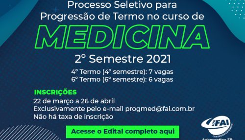 UniFAI abre inscrições de Processo Seletivo  para Progressão de Termo no curso de Medicina