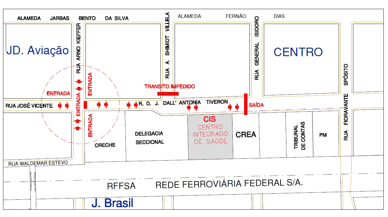 Prefeitura de Adamantina informa interdição próximo ao Centro Integrado de Saúde (CIS)