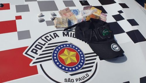 Em Lucélia traficante é preso em flagrante pela Polícia Militar ao ser surpreendido vendendo maconha
