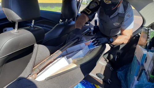 Fiscalização apreende quase 250 aparelhos eletrônicos do Paraguai sem notas fiscais em Álvares Machado