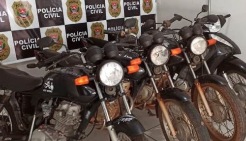 Polícia Civil recupera quatro motocicletas que haviam sido furtadas