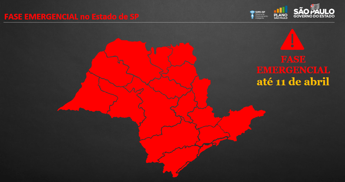 Governo de SP prorroga fase emergencial da quarentena até 11 de abril