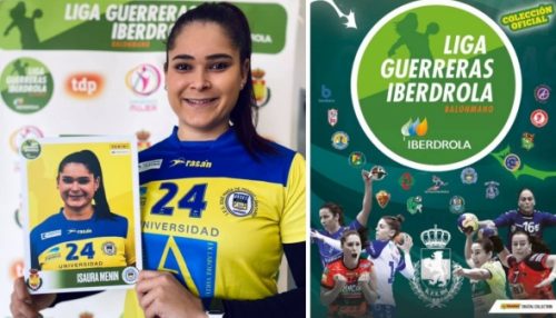 Na Espanha, onde joga, luceliense Isaura Menin vira figurinha em aplicativo de liga de handebol