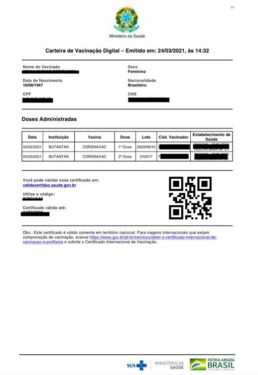 Certificado digital ajudará a controlar vacinação contra covid-19
