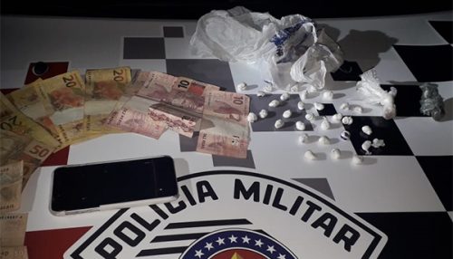 Homem é preso pela Polícia Militar por tráfico de drogas