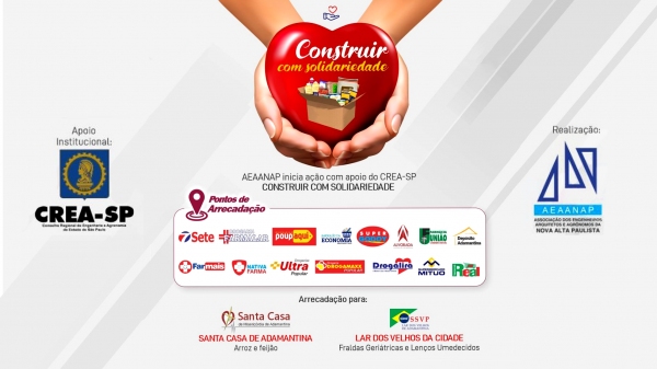 Associação dos Engenheiros lança campanha ‘Construir com solidariedade’ nesta sexta