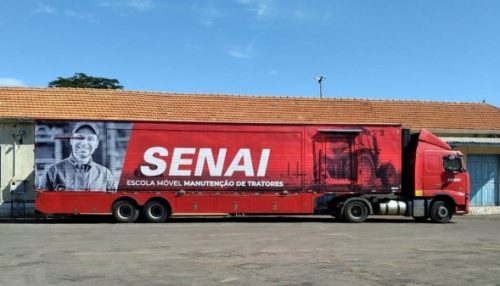 Unidade móvel do SENAI chega Lucélia para curso de diagnóstico e manutenção de motores diesel