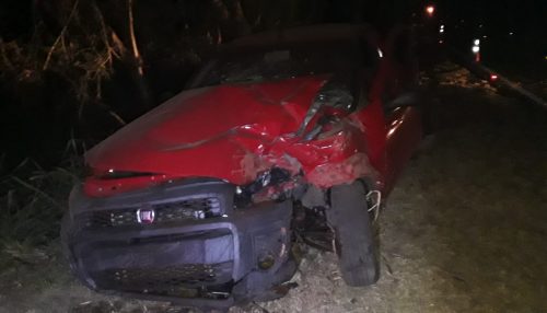 Homem colide em árvore na vicinal que liga Adamantina e Mariápolis