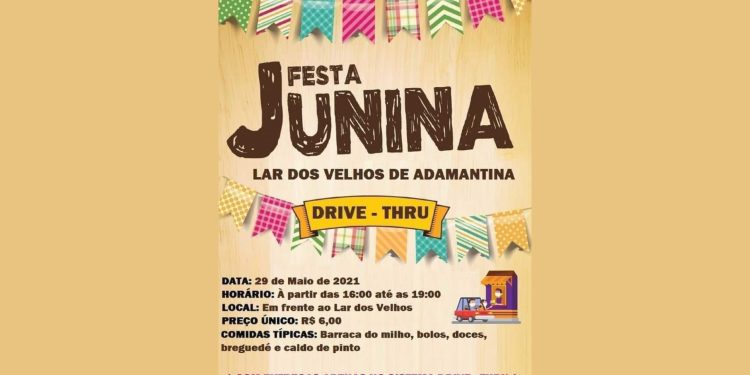 Lar dos Idosos promove festa junina em drive-thru neste sábado