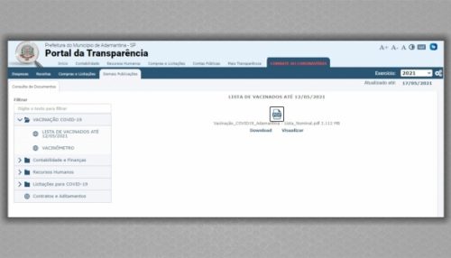 Lista de vacinados contra a Covid-19 em Adamantina: veja como acessar