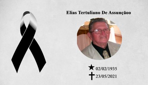 Nota de Falecimento - Elias Tertuliano De Assunção aos 86 anos