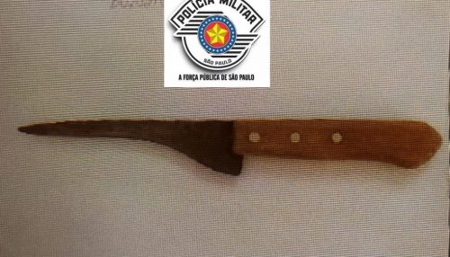 Com faca, homem ameaça de morte o próprio pai e a madrasta, mas acaba preso por violência doméstica