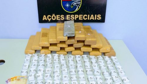 Maconha e cocaína são apreendidas durante operação policial na SP-270, em Presidente Prudente